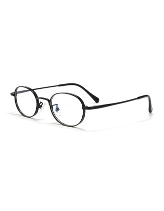 Side-Oval Full-Frame Myopia Glasses