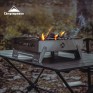 Outdoor Stainless Steel Fire Pit, Camping BBQ Fire Rack, Portable Foldable Fire Stove for Heating & Camping MT-6-LT