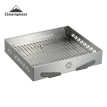 Outdoor Stainless Steel Fire Pit, Camping BBQ Fire Rack, Portable Foldable Fire Stove for Heating & Camping MT-6-LT