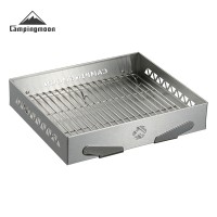 Outdoor Stainless Steel Fire Pit, Camping BBQ Fire Rack, Portable Foldable Fire Stove for Heating & Camping MT-6-LT