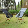 Outdoor Portable Ultra-Light Aluminum Alloy Folding Chair, Camping Beach BBQ Moon Chair, Self-Driving Leisure Fishing Chair