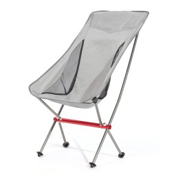 Outdoor Portable Ultra-Light Aluminum Alloy Folding Chair, Camping Beach BBQ Moon Chair, Self-Driving Leisure Fishing Chair