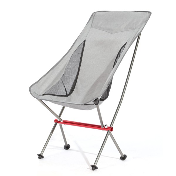 Outdoor Portable Ultra-Light Aluminum Alloy Folding Chair, Camping Beach BBQ Moon Chair, Self-Driving Leisure Fishing Chair