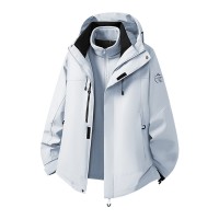 Unisex 3‑in‑1 Waterproof Outdoor Hooded Jacket, Couple Style, 2‑Piece Set