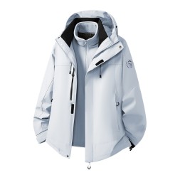 Unisex 3‑in‑1 Waterproof Outdoor Hooded Jacket, Couple Style, 2‑Piece Set