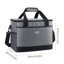 Outdoor Camping Cooler Bag Large Capacity Square Insulated Box Portable Car Insulated Bag Crossbody Picnic Bag Ice Pack