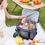 Outdoor Camping Cooler Bag Large Capacity Square Insulated Box Portable Car Insulated Bag Crossbody Picnic Bag Ice Pack