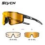 Cycling Photochromic Colorful Sunglasses, Professional Running Glasses for Men & Women, Outdoor Sports Mountain Bike Windproof Goggles