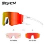 Cycling Photochromic Colorful Sunglasses, Professional Running Glasses for Men & Women, Outdoor Sports Mountain Bike Windproof Goggles