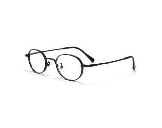 Side-Oval Full-Frame Myopia Glasses